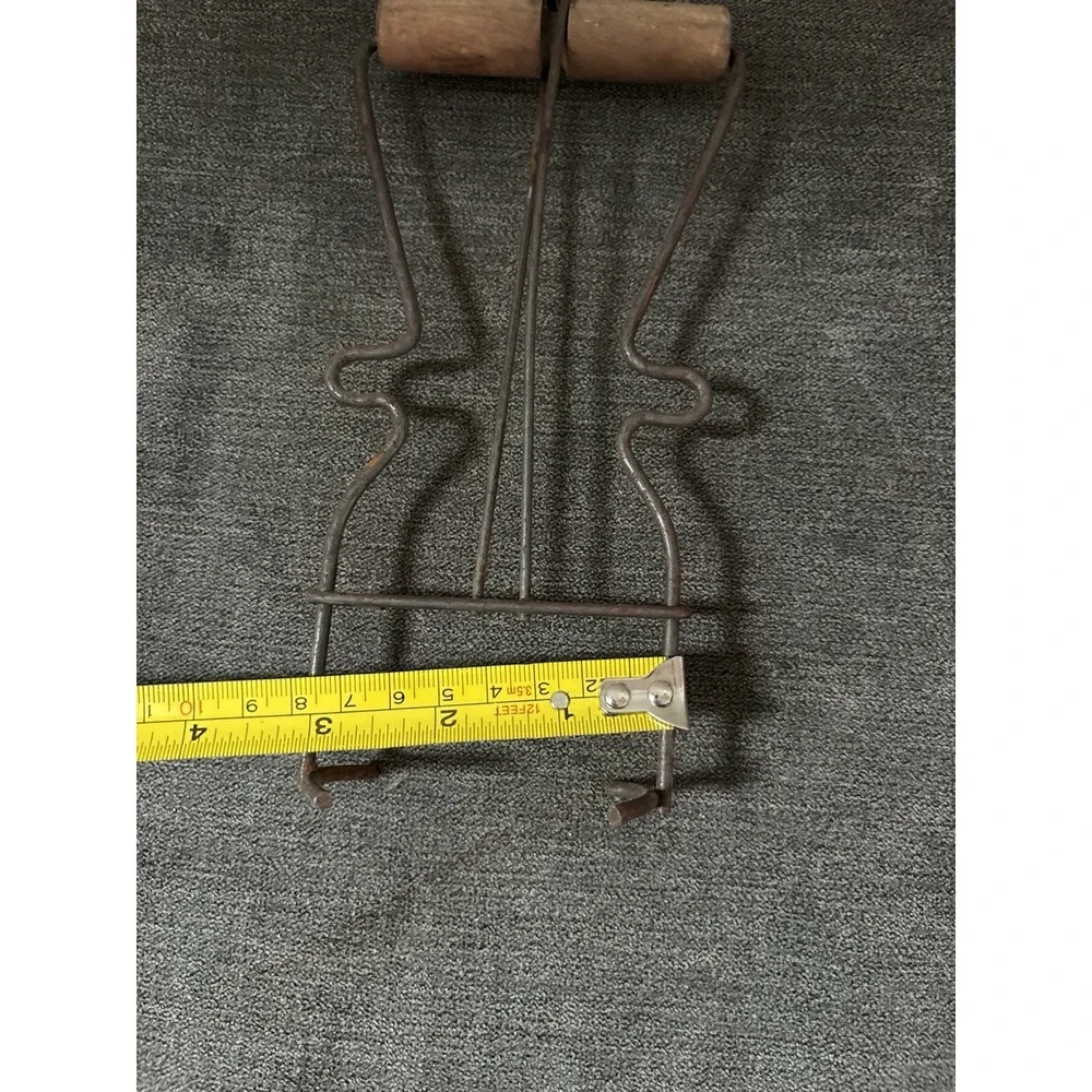 Vtg Home Canning Jar Lifter Wooden Handles Primitive Spring Loaded‎